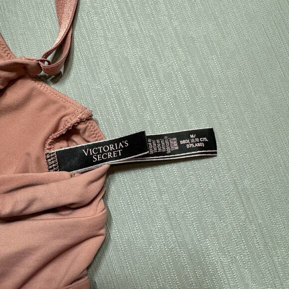 Victorias Secret Very Sexy Illusions Long Line Bralette Gold V Hardware Bra Sz M - Picture 5 of 5